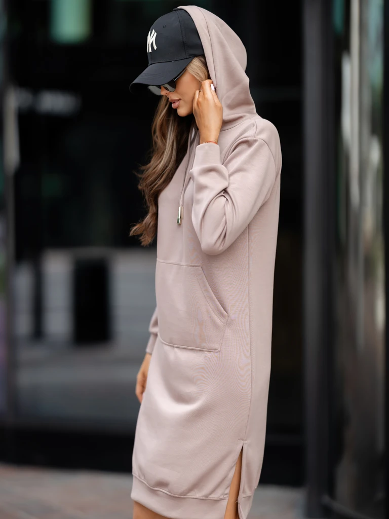 Royalfashion Robe sweat en viscose avec capuche