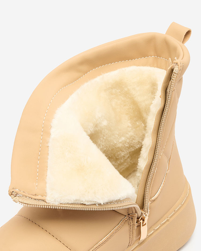 Royalfashion Bottes pour femmes marron clair a'la snow boots Kacecica