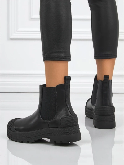 Bottines plateforme en cuir écologique Amber Veil