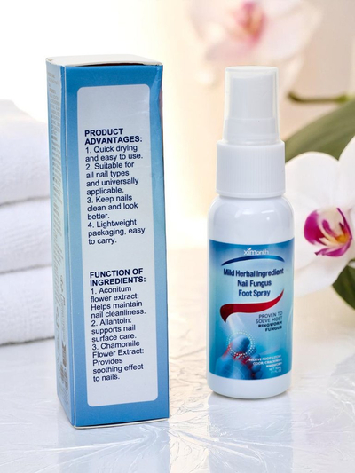 Spray atténuant les symptômes de la mycose des pieds et des ongles