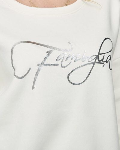 Sweat-shirt pour femme avec écriture en blanc- Vêtements