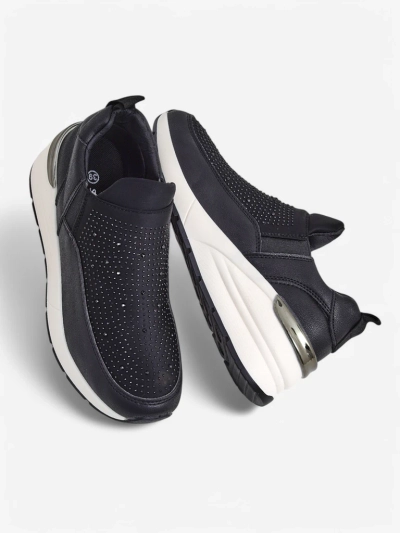 Chaussures de sport pour femmes slip-on Royalfashion avec strass Elera