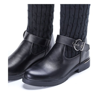 Bottes noires avec chaussette décorative Kyla - Footwear