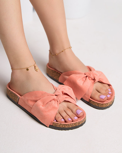 OUTLET Chaussons roses à nœud Montiana - Chaussures