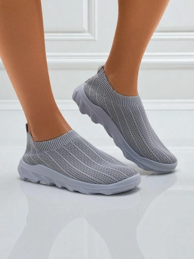 Baskets slip-on confortables pour femmes Silvana gris tourterelle - chaussures slip-on confortables pour la ville