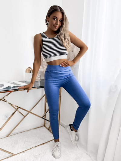 Leggings pour femmes en bleu- Vêtements