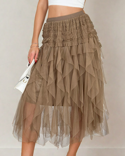 Royalfashion Jupe midi double épaisseur pour femme