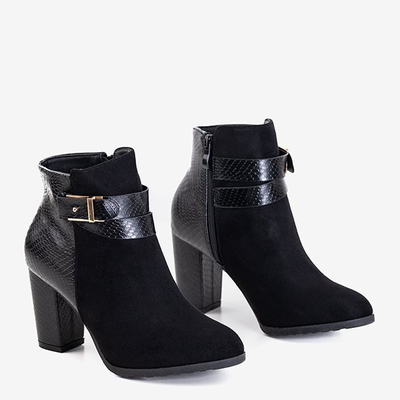 Bottines noires avec gaufrage animal Wakana - Footwear