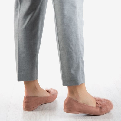 Ballerines femme roses avec fourrure et oreilles Darya - Footwear