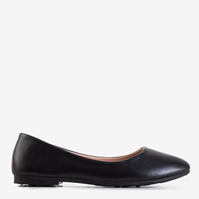 OUTLET Ballerines en cuir écologique pour femmes noires Kumira - Chaussures