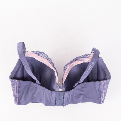 Soutien-gorge en dentelle violet et rose pour femme - Sous-vêtements