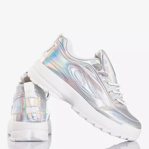 OUTLET Baskets argentées pour femmes avec une finition holographique That's It - Footwear