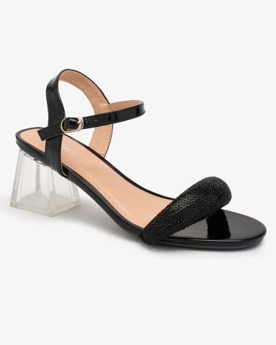 Royalfashion Femmes Noir Halenssa Post Sandals