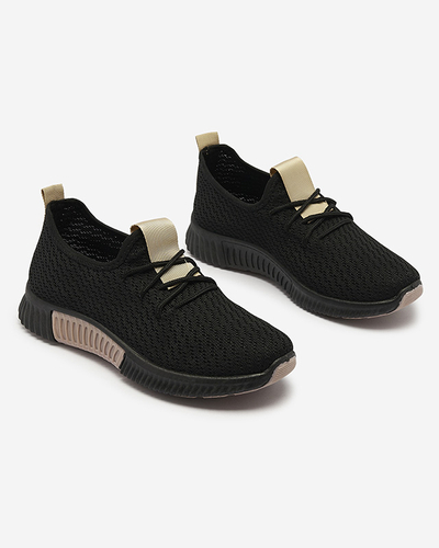 Chaussures de sport noires pour femmes avec semelles intérieures marron Keteti - Chaussures