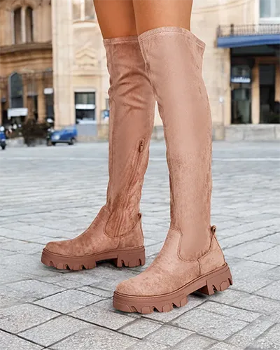 Bottes plates jusqu'au genou pour femmes Royalfashion Vianas