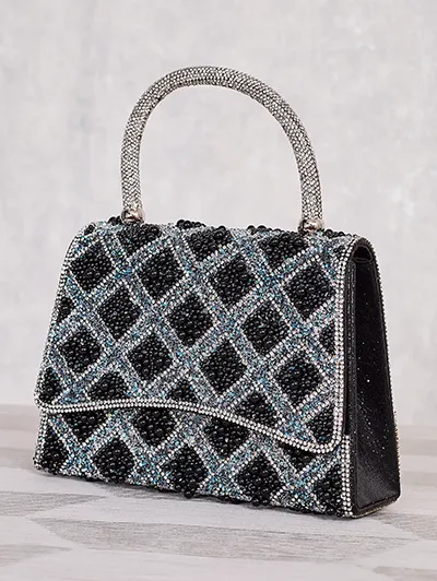 Sac à main pour femmes Royalfashion, orné de zircon et de perles