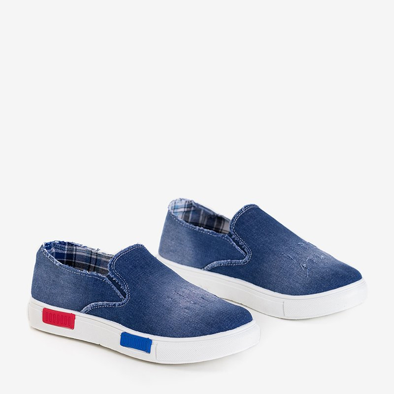 Slip on sneakers femme en denim bleu marine Rumi - Footwear