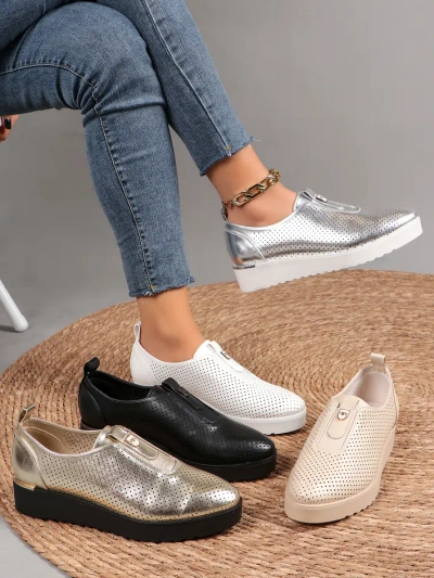 Royalfashion Chaussures aérées femme à enfiler Goffies