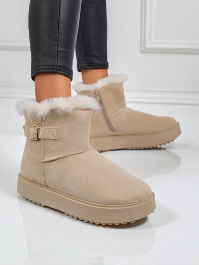 Royalfashion Bottes courtes de style bottes de neige pour femmes Aurelia Classico