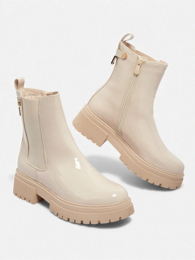 Bottines vernies pour femmes en cuir écologique Calebi