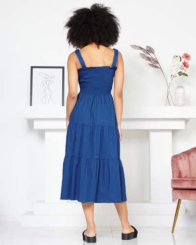 Robe longue pour femme à bretelles Cobalt - Vêtements