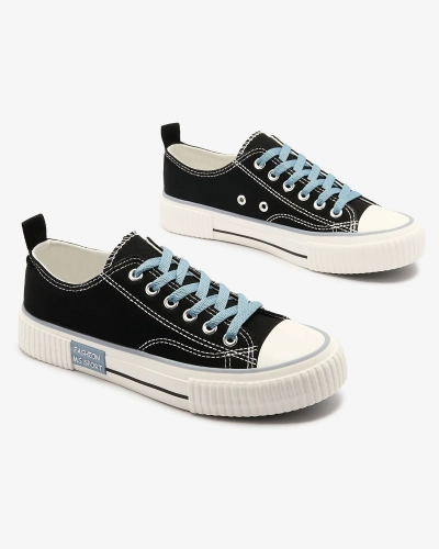 Baskets à lacets noires pour femme Tasabba- Footwear