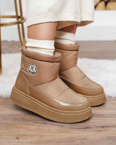 Royalfashion Bottes de neige à enfiler pour femme de couleur marron Ademra