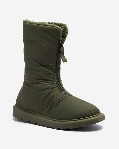 Bottes pour femmes vert foncé a'la bottes de neige Tirigga- Footwear