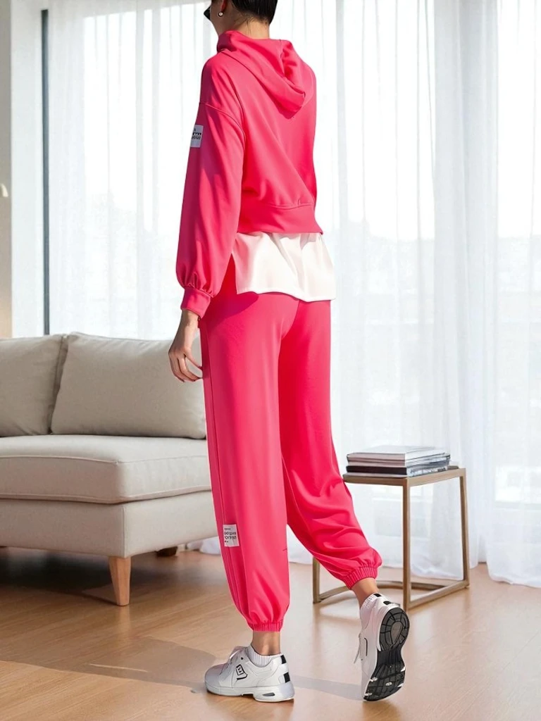 Ensemble en coton Royalfashion pour femmes avec insert de chemise