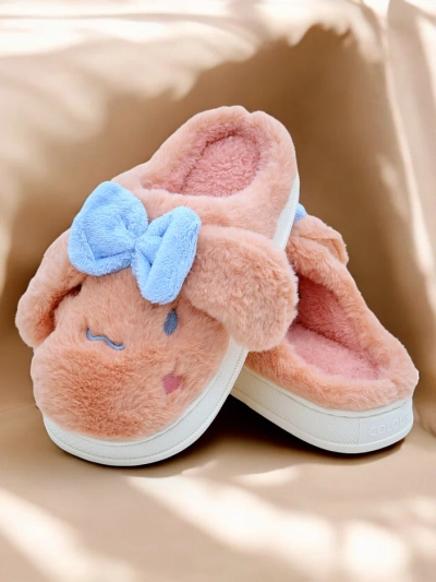 Chaussons en fourrure pour femmes Royalfashion avec un nœud Savos