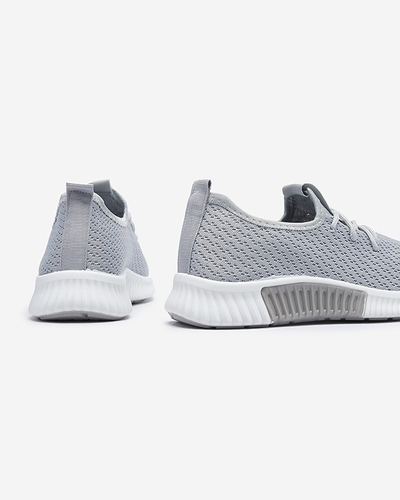 Gris chaussures de sport en tissu pour femmes Vobbu- Footwear