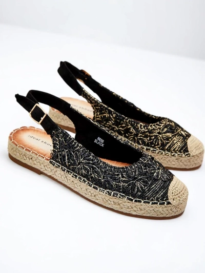 Royalfashion Espadrilles pour femmes avec broderie décorative