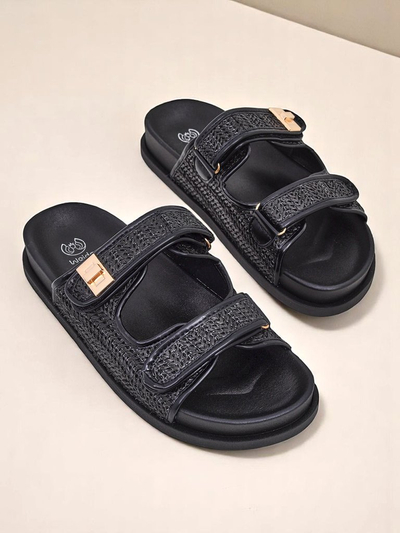 Mules Femme Royalfashion avec Design Tressé Delibeli