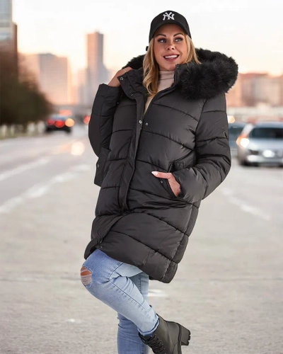 Royalfashion Veste d'hiver matelassée pour femme
