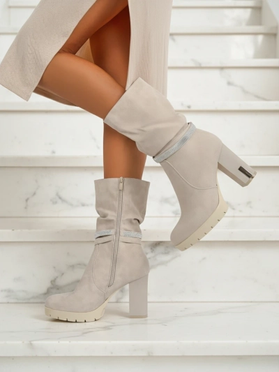 Bottines Ashlen Bloom mates pour femmes à talons carrés