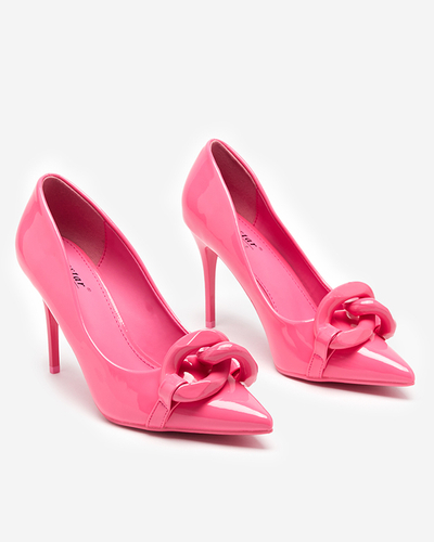OUTLET Escarpins femme fuchsia à talon haut Salete - Souliers