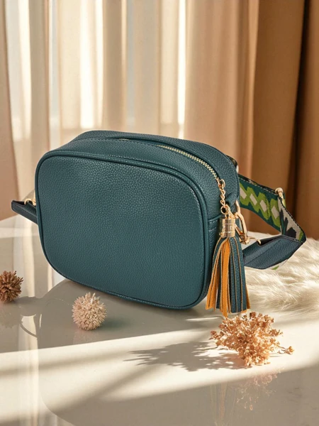 Royalfashion Petit sac à main pour femme en cuir écologique avec bandoulière colorée Kovi Lace