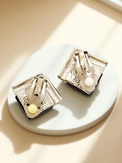 Royalfashion Boucles d'oreilles à clip pour femme avec cristal et zircon cubique