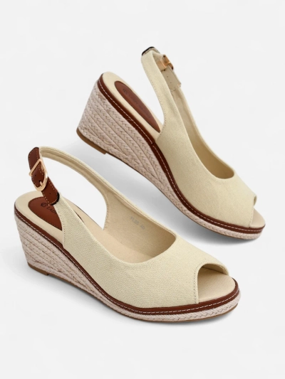 Sandales compensées ouvertes Royalfashion pour femmes Tafenis