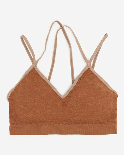 Rouge brique Brassière de sport pour femme à fines bretelles - Sous-vêtements