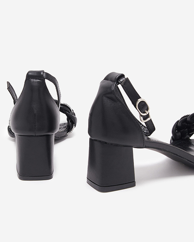 Sandales noires pour femmes sur le poteau Marienka - Footwear