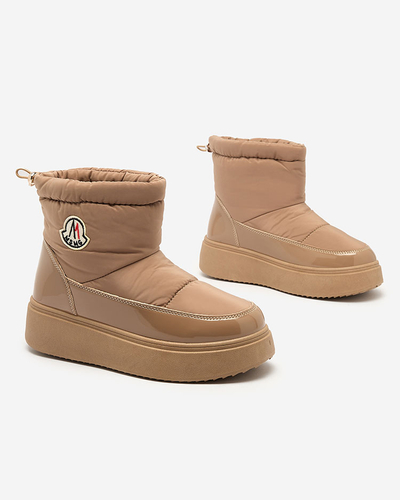 Royalfashion Bottes de neige à enfiler pour femme de couleur marron Ademra