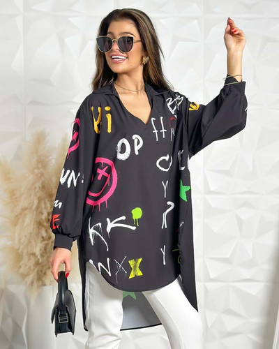 Royalfashion Robe tunique a'la à motifs pour femme