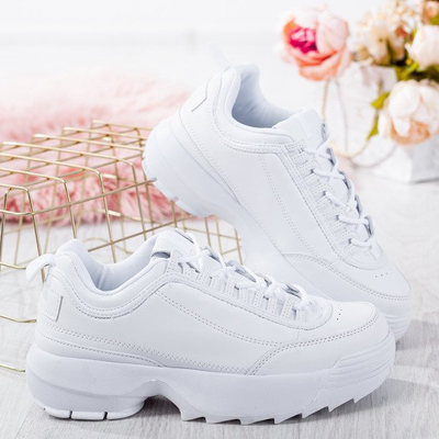 Chaussures papa blanches à lacets Osetrellia - Chaussures 1