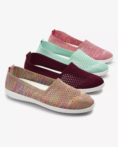 OUTLET Baskets à enfiler en tissu ajouré menthe Sadola - Chaussures