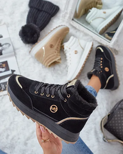 Royalfashion Baskets chauffantes pour femme avec fourrure Casill