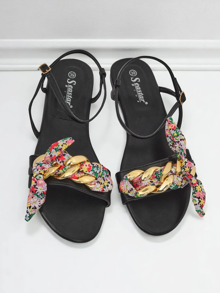 Royalfashion Sandales plates pour femmes BareLuxe