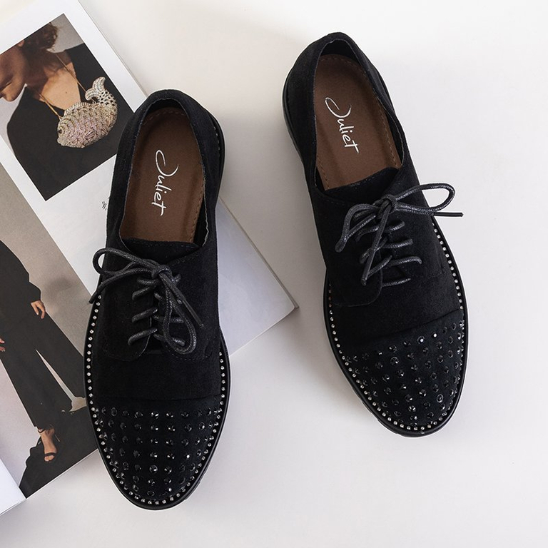 OUTLET Chaussures pour femmes noires avec zircones cubiques Einin - Footwear