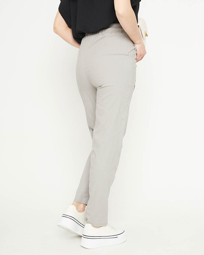 Pantalon confortable pour femme gris GRANDE TAILLE - Vêtements