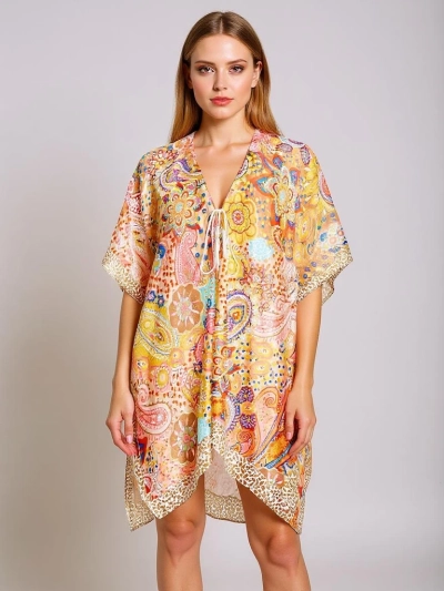 Pareo Afrodyta Royalfashion – robe de plage colorée avec col en V